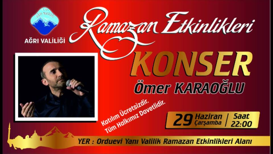 29 Haziran’da Ömer Karaoğlu Konseri