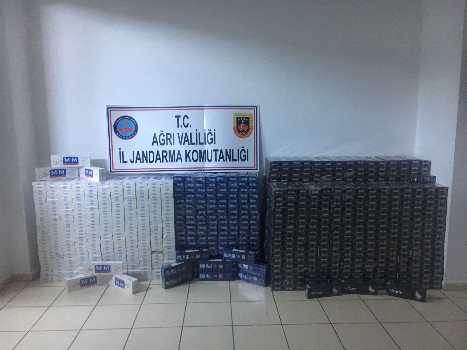 Ağrı’da 19.980 Paket Kaçak sigara ele geçirildi