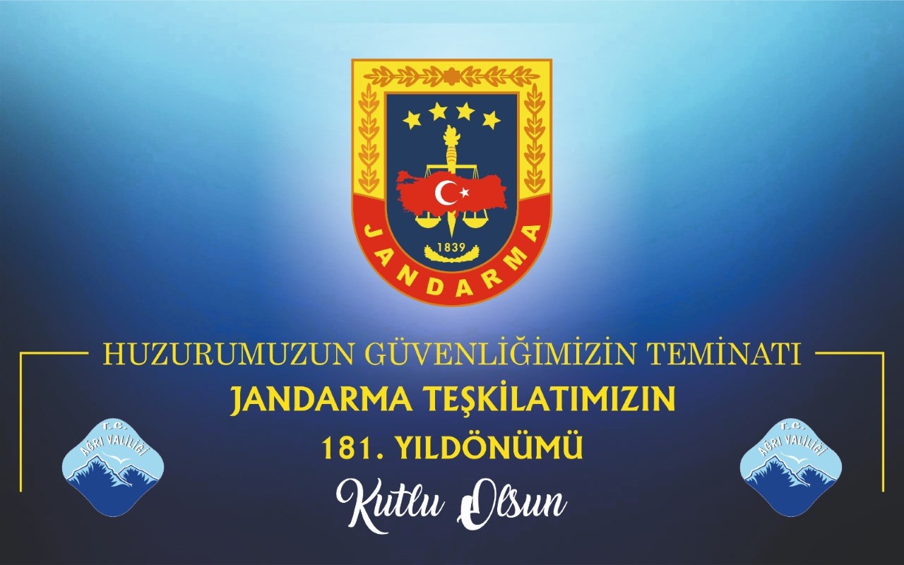 Vali Elban’ın Jandarma Teşkilatının 181. kuruluş yıl dönümü kutlama mesajı
