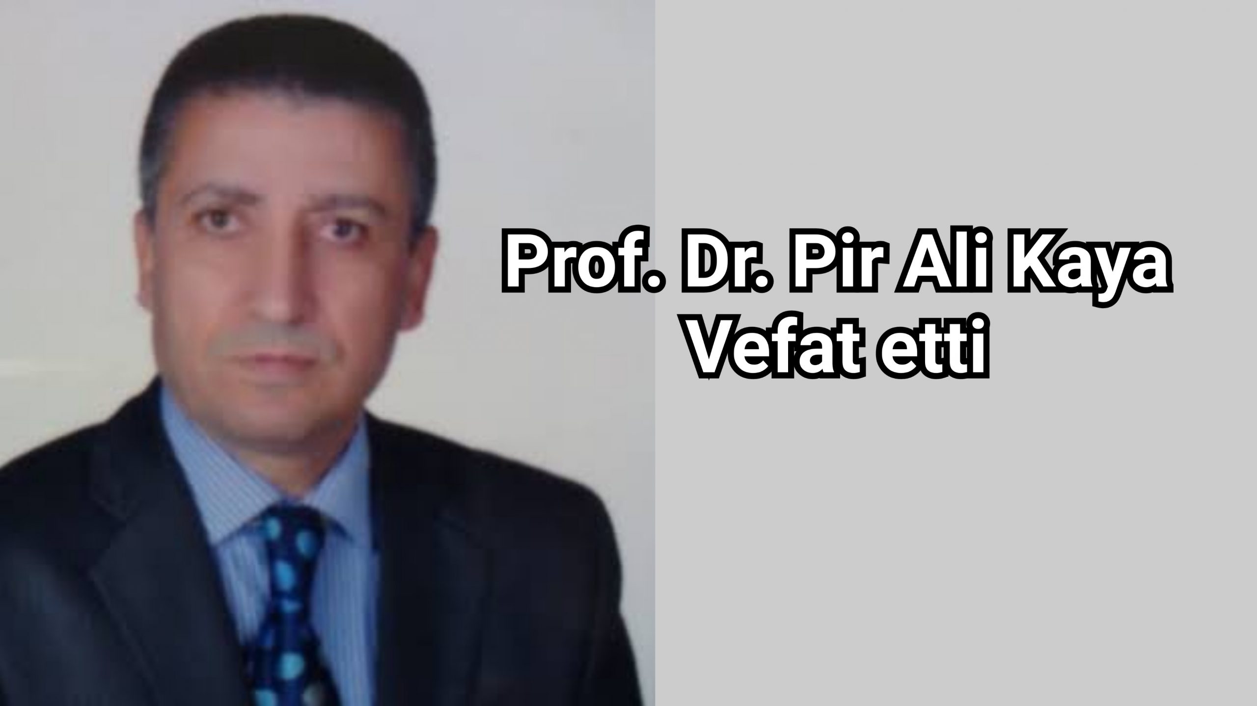 Prof. Dr. Pir Ali Kaya Vefat Etti