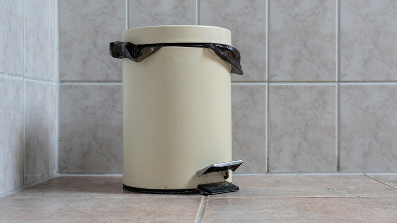 Kapaklı çöp kutusu