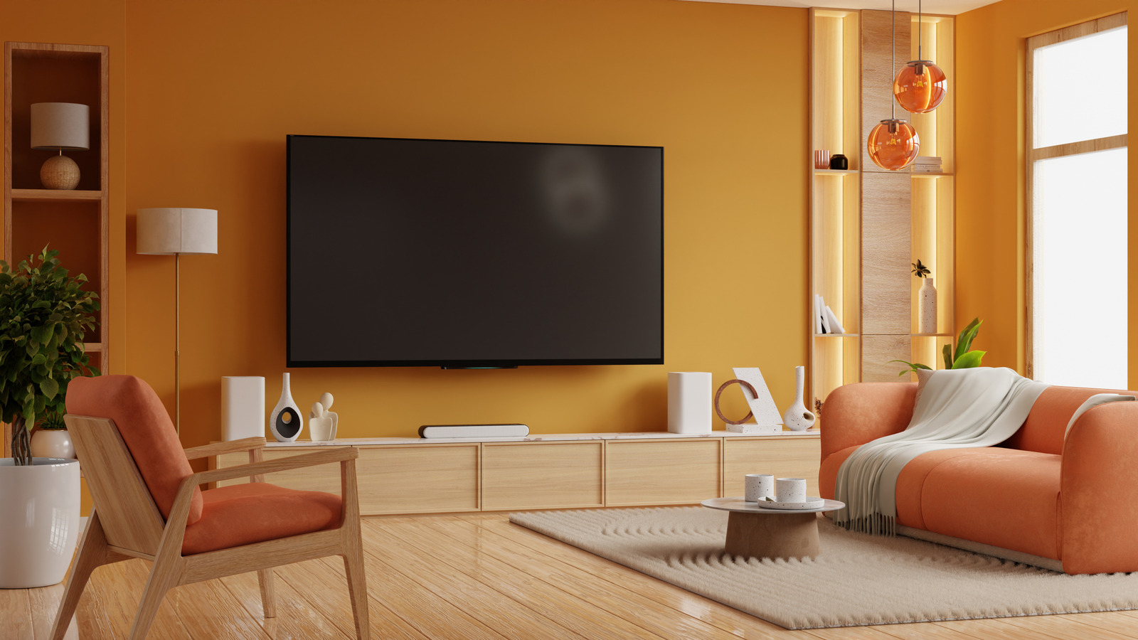İşte oturma odanızı TV olmayan bir şeyin etrafında nasıl ortalayabilirsiniz?