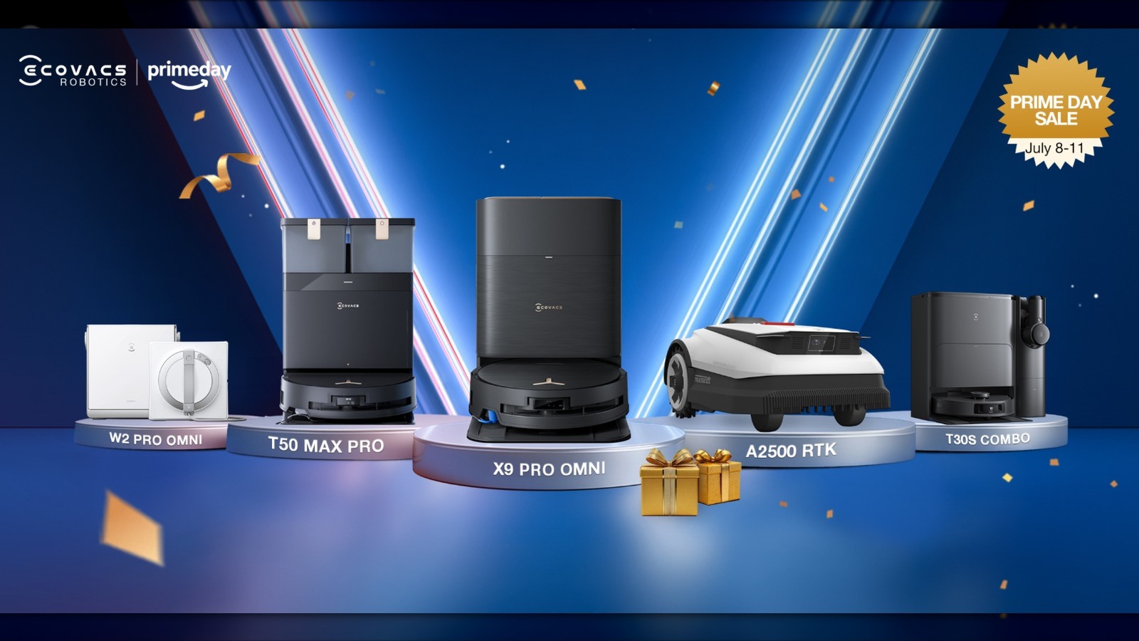 Evinizi zahmetsizce temizleyin ve çimlerinizi ECOVACS Robotics ile biçin, Prime Day için satışta