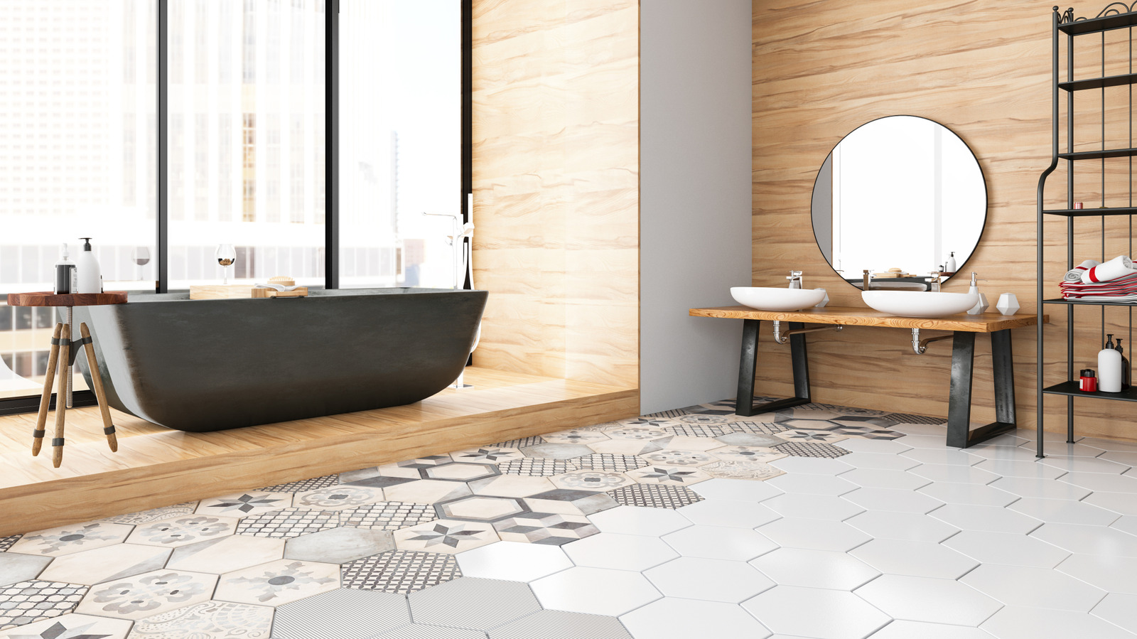 Seramik karo zemini ortak bir banyo elyafı ile kolayca temizleyebilirsiniz