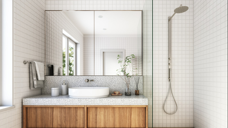 Modern maruz kalan duş donanımı