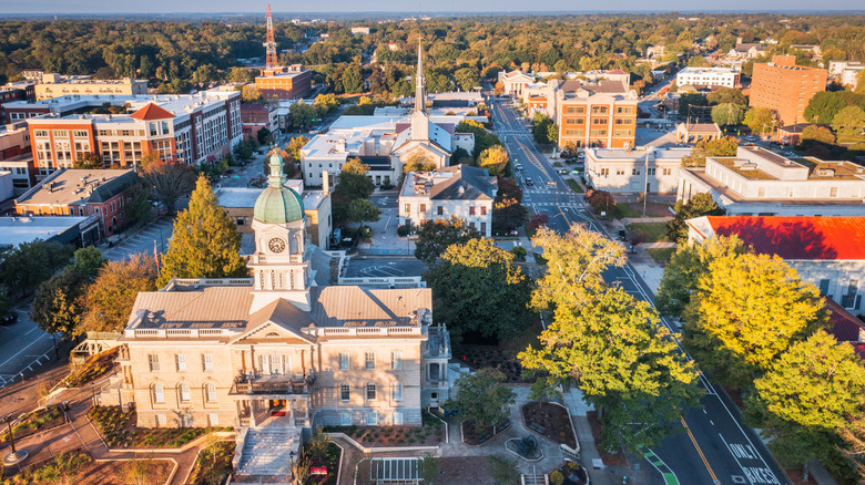 Atina, Georgia'nın havadan görünümü.