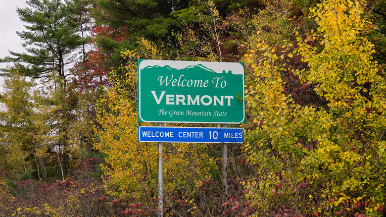 Yeşil Vermont tabelasına hoş geldiniz