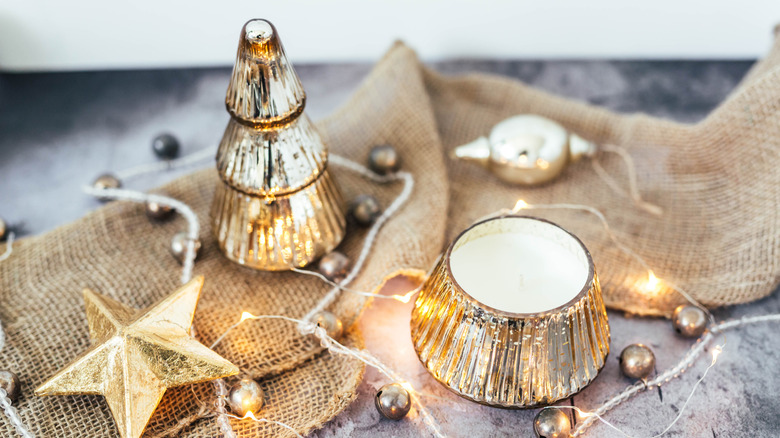 Çuval bezi ile cıva cam ağacı