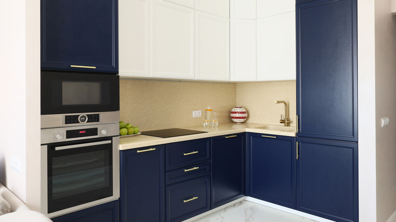 lacivert mutfak dolapları