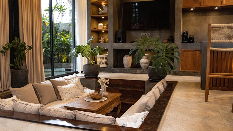 Batık bir oturma odası