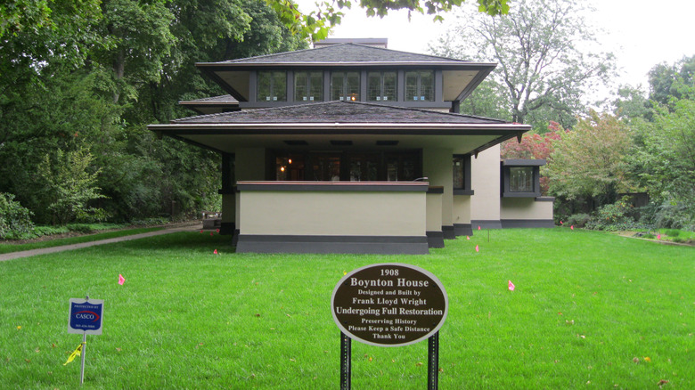 Boynton House, Rochester, NY'deki restorasyon sırasında.