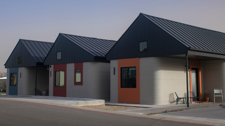 Tamamlanmış 3D baskılı ev konsepti