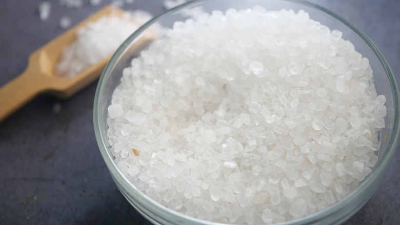 Kase iri tuz ve kepçe