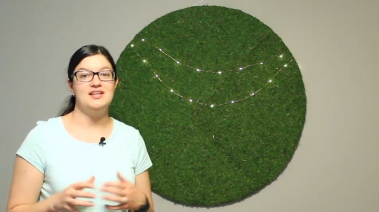 ışıklı dairesel yeşillik zemin