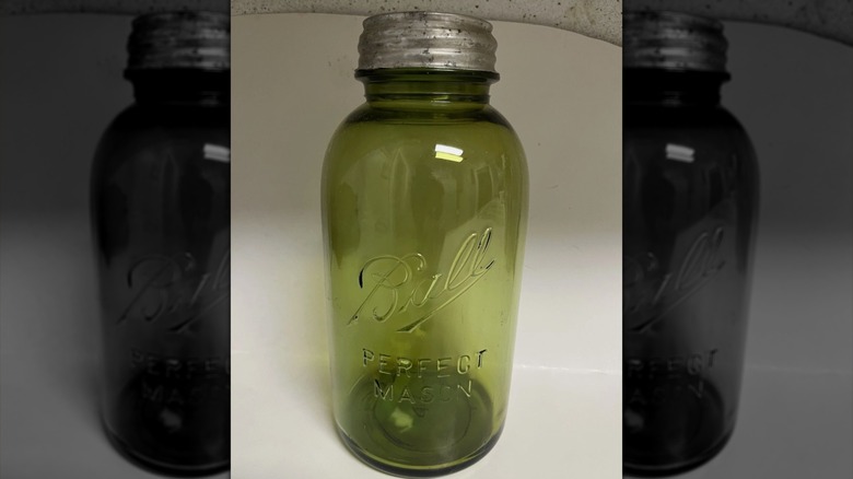 Nadir zeytin yeşili Top Mason kavanozu