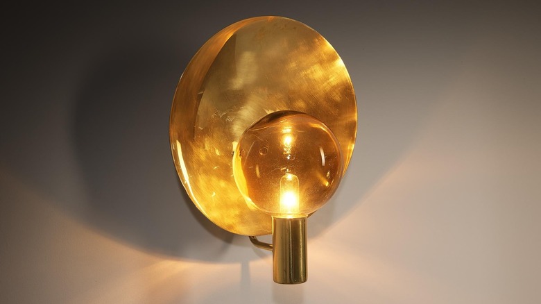 pirinç vintage duvar çörek ışığı