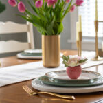 Bir Dolar Ağacı Bütçesinde Barındırmak İçin Güzel Bir Bahar Masası Ayarı Oluşturun