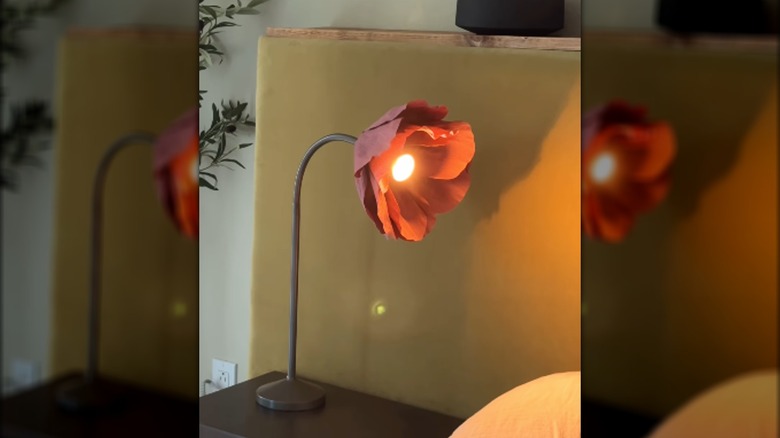 DIY çiçek lambası
