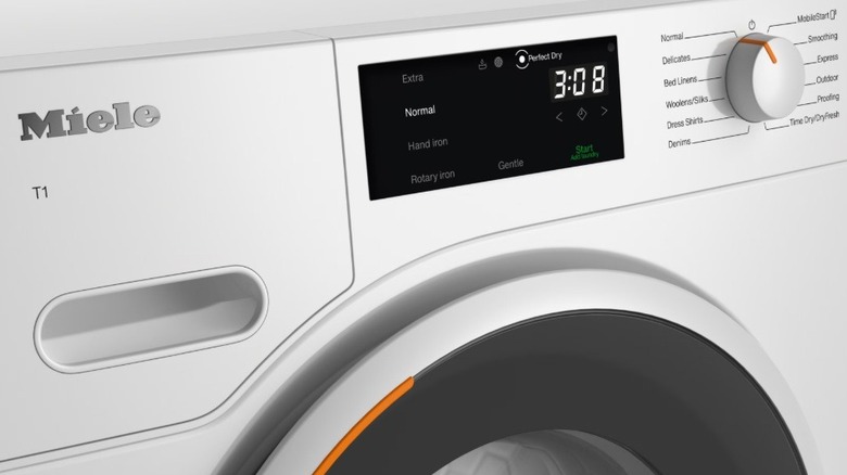 Miele çamaşır kurutma makinesinin ön paneli