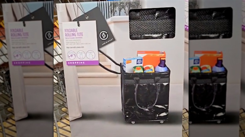 Aldi'nin Tekerlekli Çantası sepette