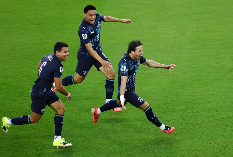 Futbol Futbol - FIFA Dünya Kupası 2026 - D Grubu - Türkiye v Paraguay - San Francisco Körfez Bölgesi Stadyumu, Santa Clara, Kaliforniya, ABD - 19 Haziran 2026 Paraguaylı Matias Galarza ilk golünü atmayı kutluyor REUTERS/Eloisa Lopez TPX GÜNÜN GÖRÜNTÜLERİ