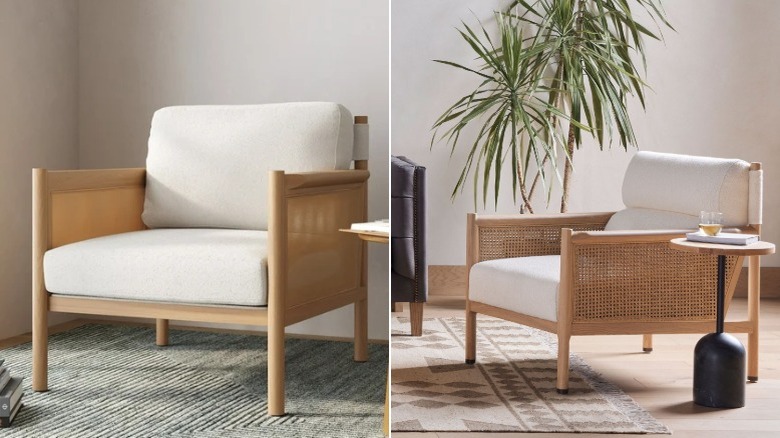 Solda Walmart sandalyesi ve sağda West Elm sandalyesi