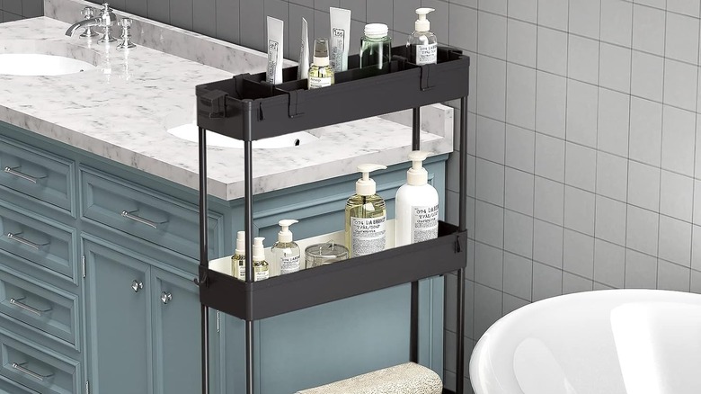 siyah haddeleme banyo organizatör ünitesi