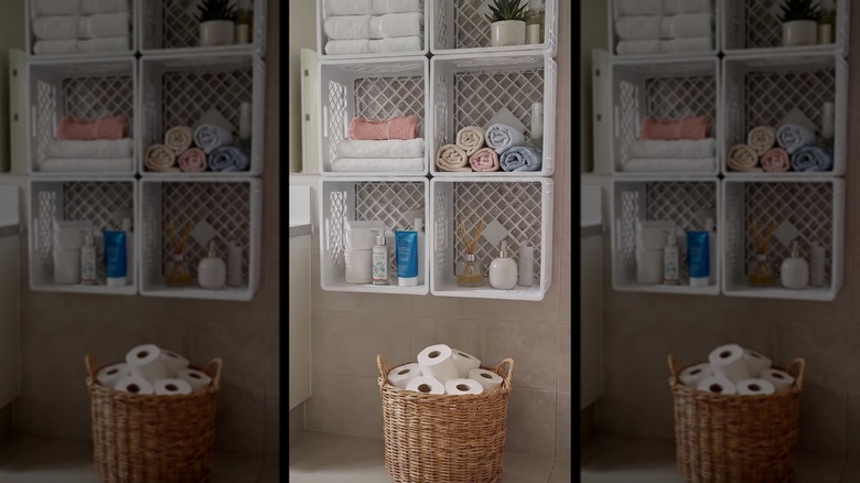 Süt kasaları yüzen banyo raflarına dönüştü
