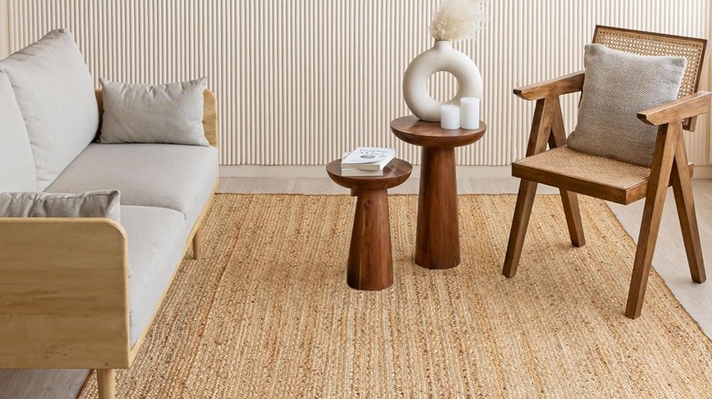 Amazon'dan HOMEMONDE kahverengi doğal jüt halı