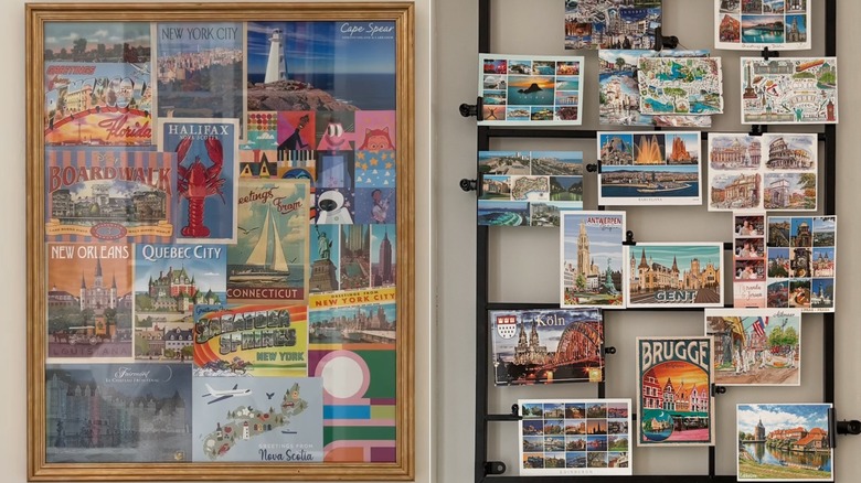 Bir çerçeve içinde altı adet eski kartpostal