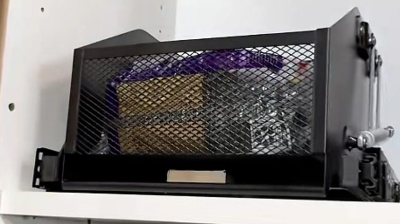 Amazon House Again bir dolaptaki organizatörü aşağıya çekiyor