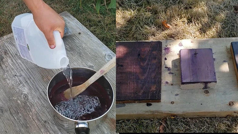 DIY böğürtlen ahşap lekesi hazırlanışı ve ahşap üzerine leke