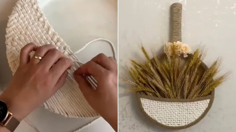 Tavayı jütle sarın ve ardından duvara asın.